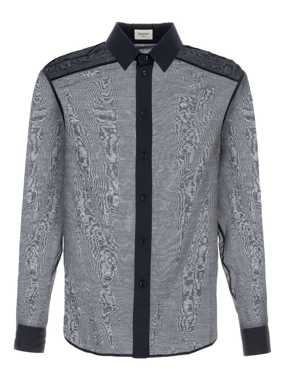 Saint Laurent Sheer Shirt in Blue