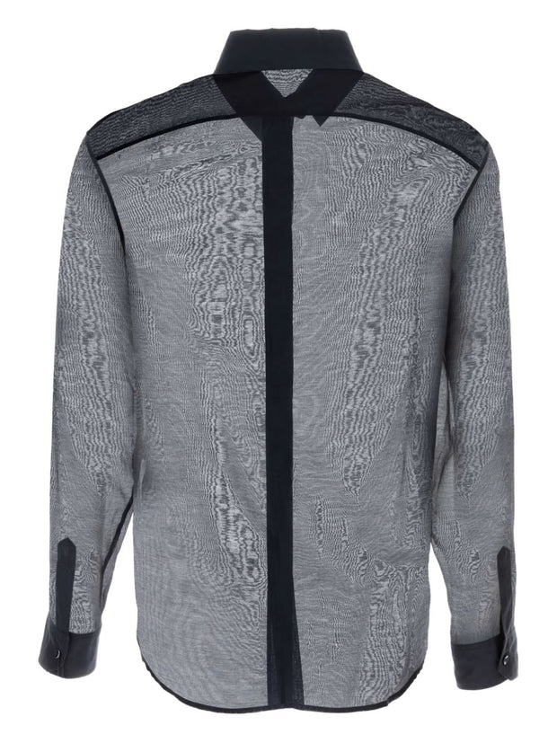 Saint Laurent Sheer Shirt in Blue