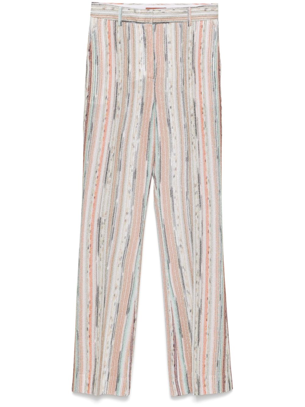Missoni Striped Trousers In Orange