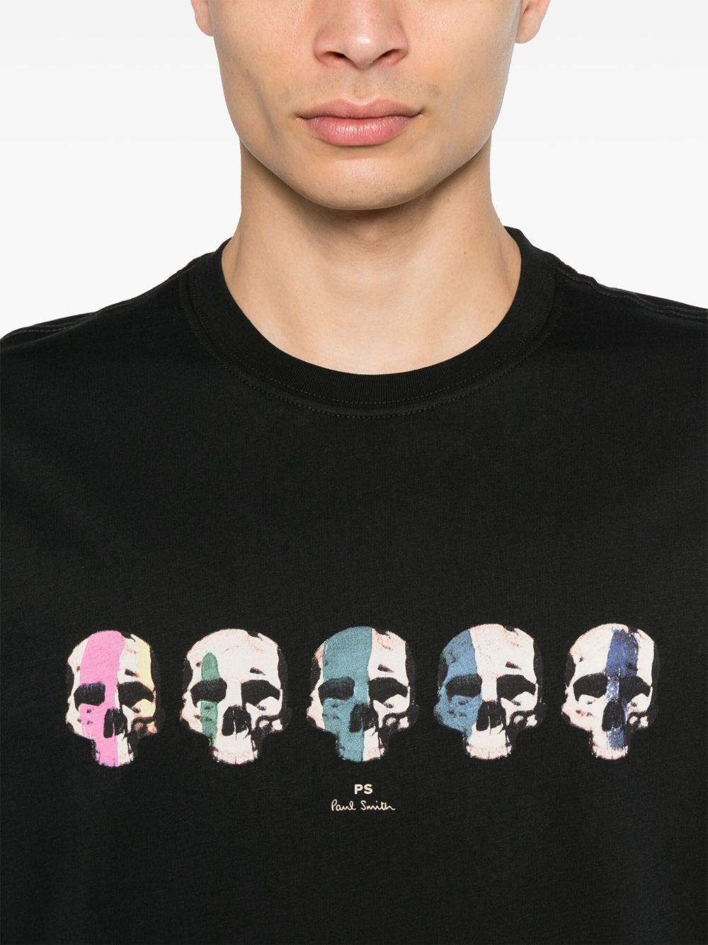 Paul Smith Skull Cotton T-shirt In Black