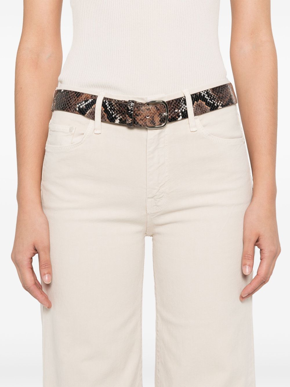 Mother The Roller Fray Jeans In Beige