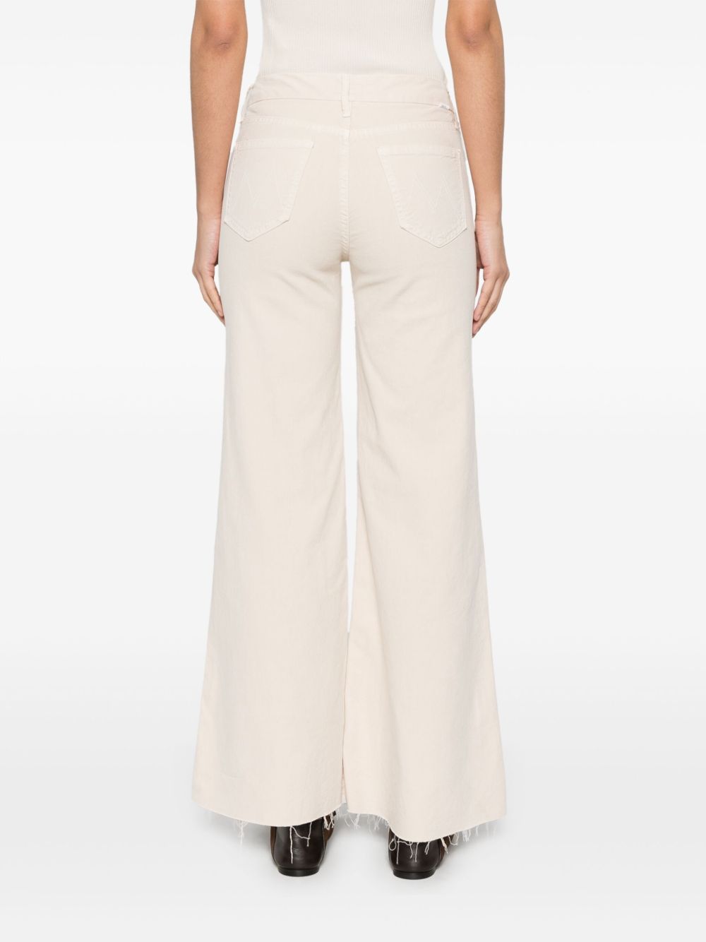 Mother The Roller Fray Jeans In Beige