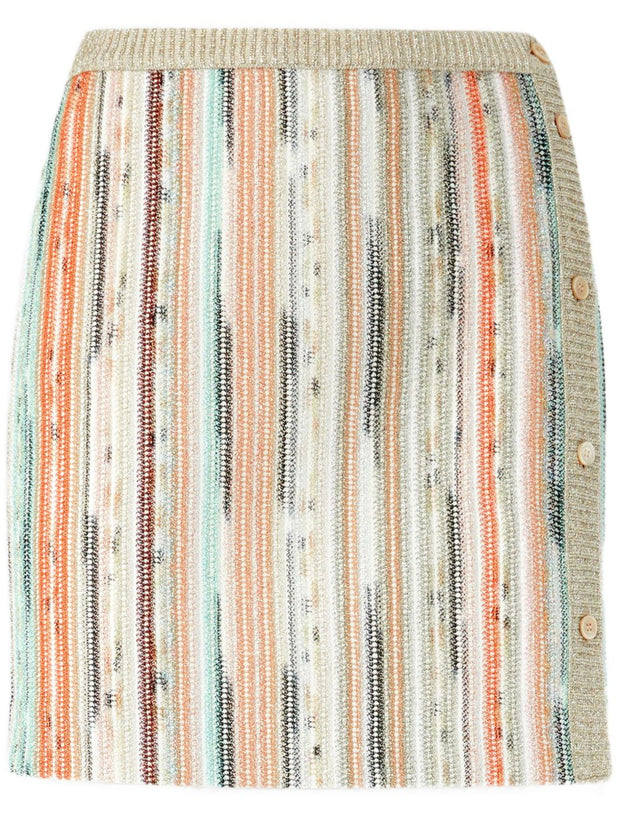 Missoni Striped Mini Skirt In Orange