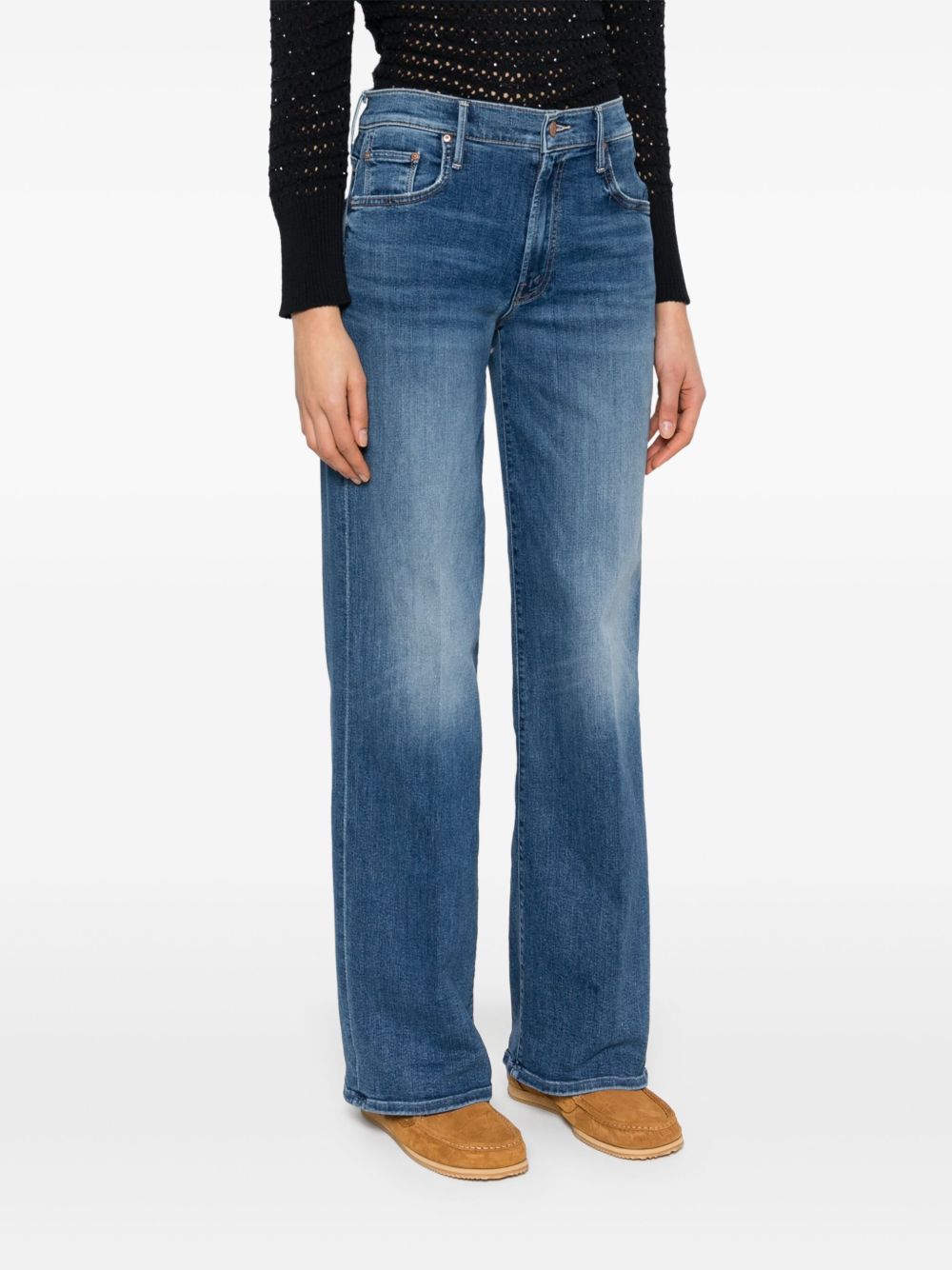 Mother The Mid Rise Jeans Blue