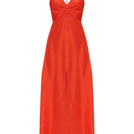 Forte Forte Long Silk Slip Dress In Red