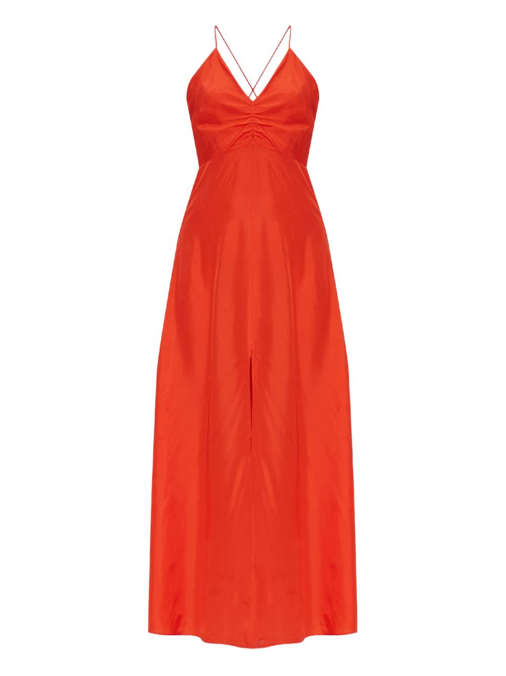 Forte Forte Long Silk Slip Dress In Red