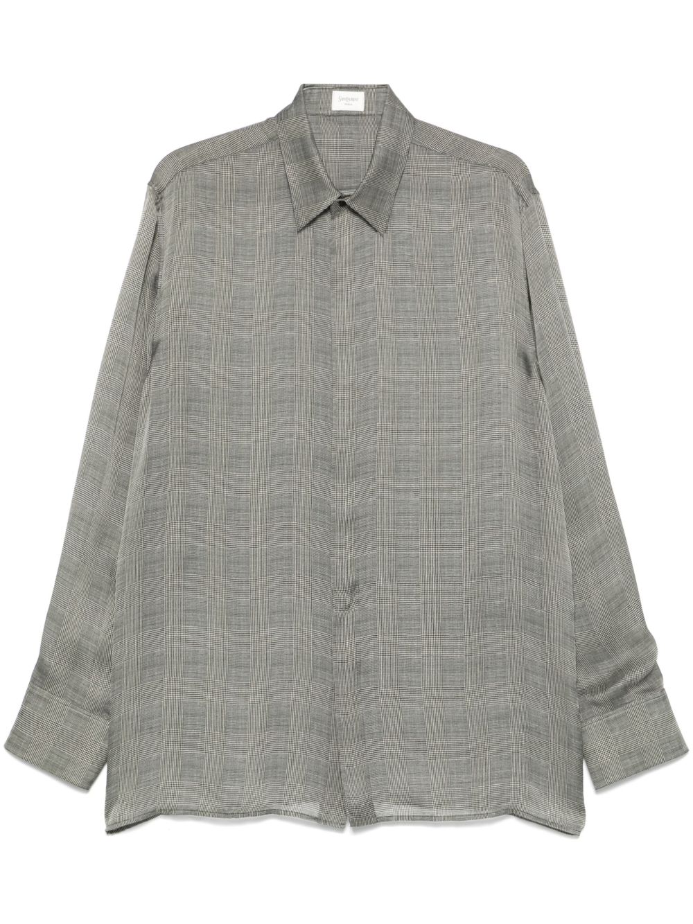 Saint Laurent Silk Shirt In Grey