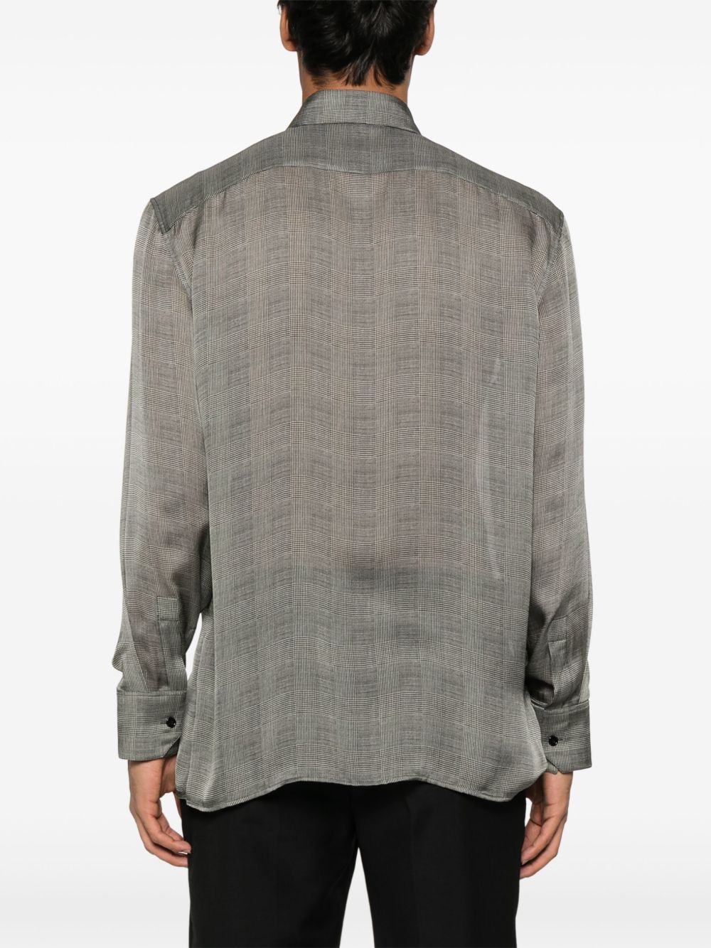 Saint Laurent Silk Shirt In Grey