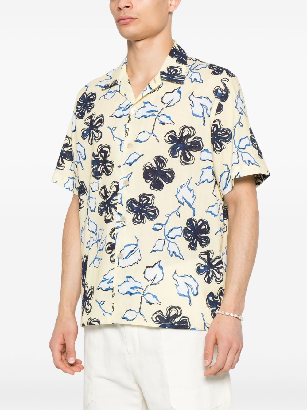 Paul Smith Cotton Shirt In Yellow