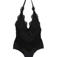 Ermanno Scervino Lace Detail Swimsuit In Black