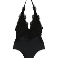 Ermanno Scervino Lace Detail Swimsuit In Black