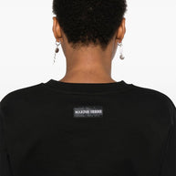 MARINE SERRE Moon Cropped Sweatshirt In Black