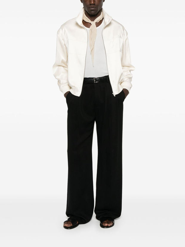 Saint Laurent Front Zip Jacket in White