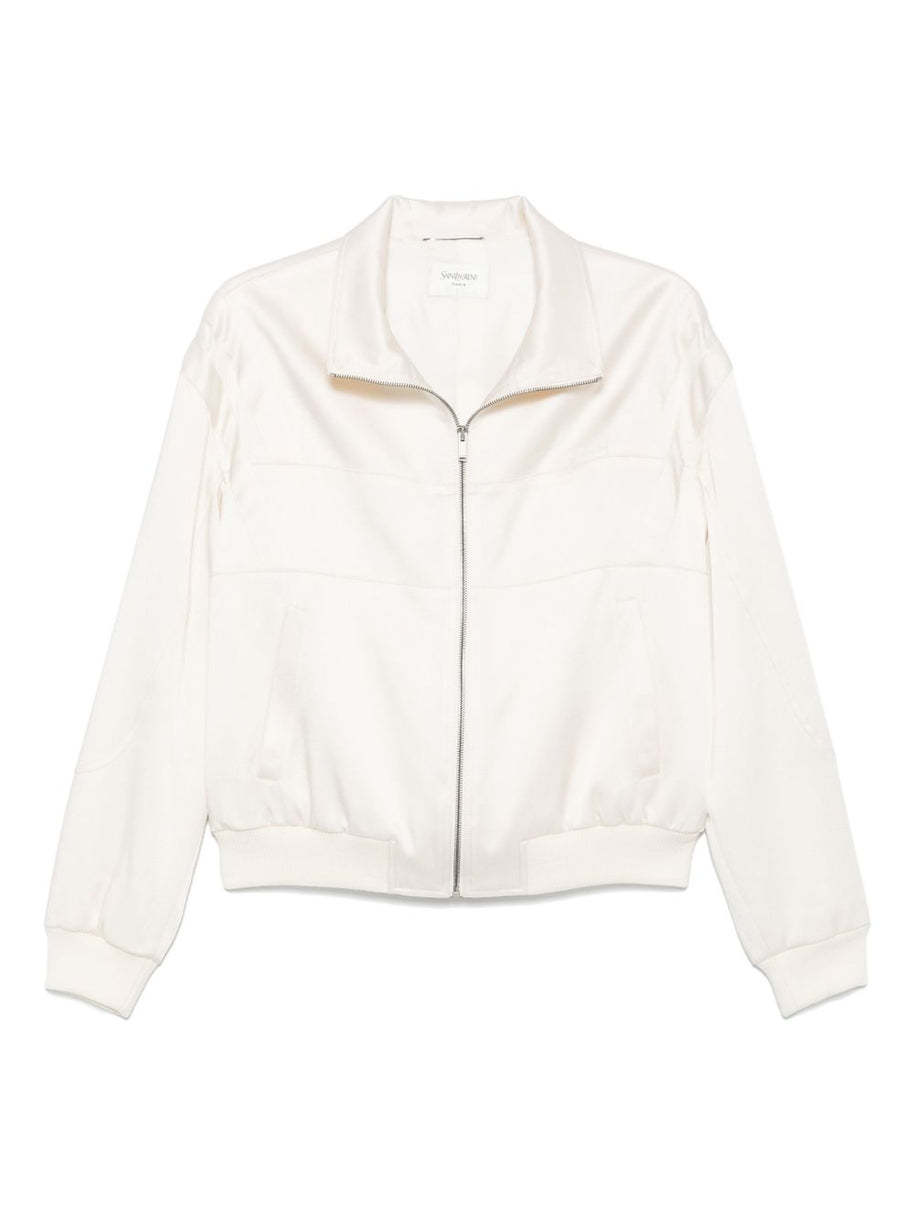 Saint Laurent Front Zip Jacket in White