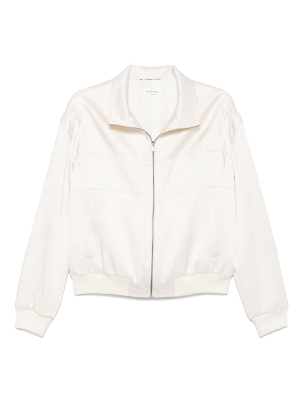 Saint Laurent Front Zip Jacket in White