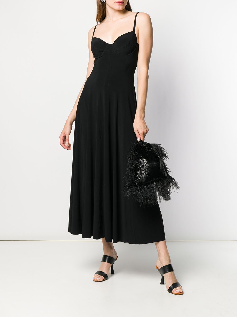 Norma Kamali Underwire Midi Dress In Black