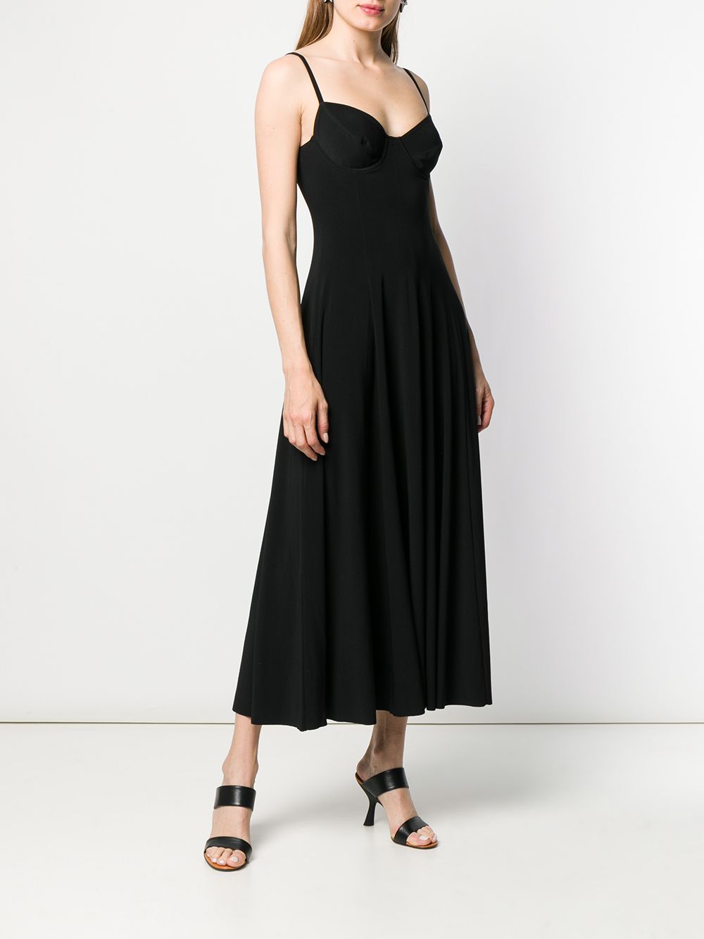 Norma Kamali Underwire Midi Dress In Black