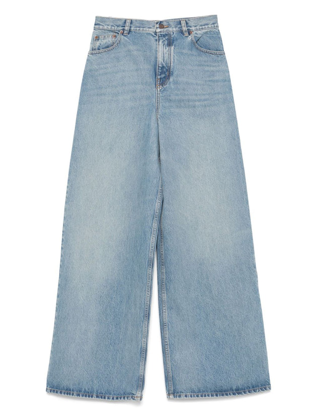 Chloé Flared Leg Denim Jeans Blue