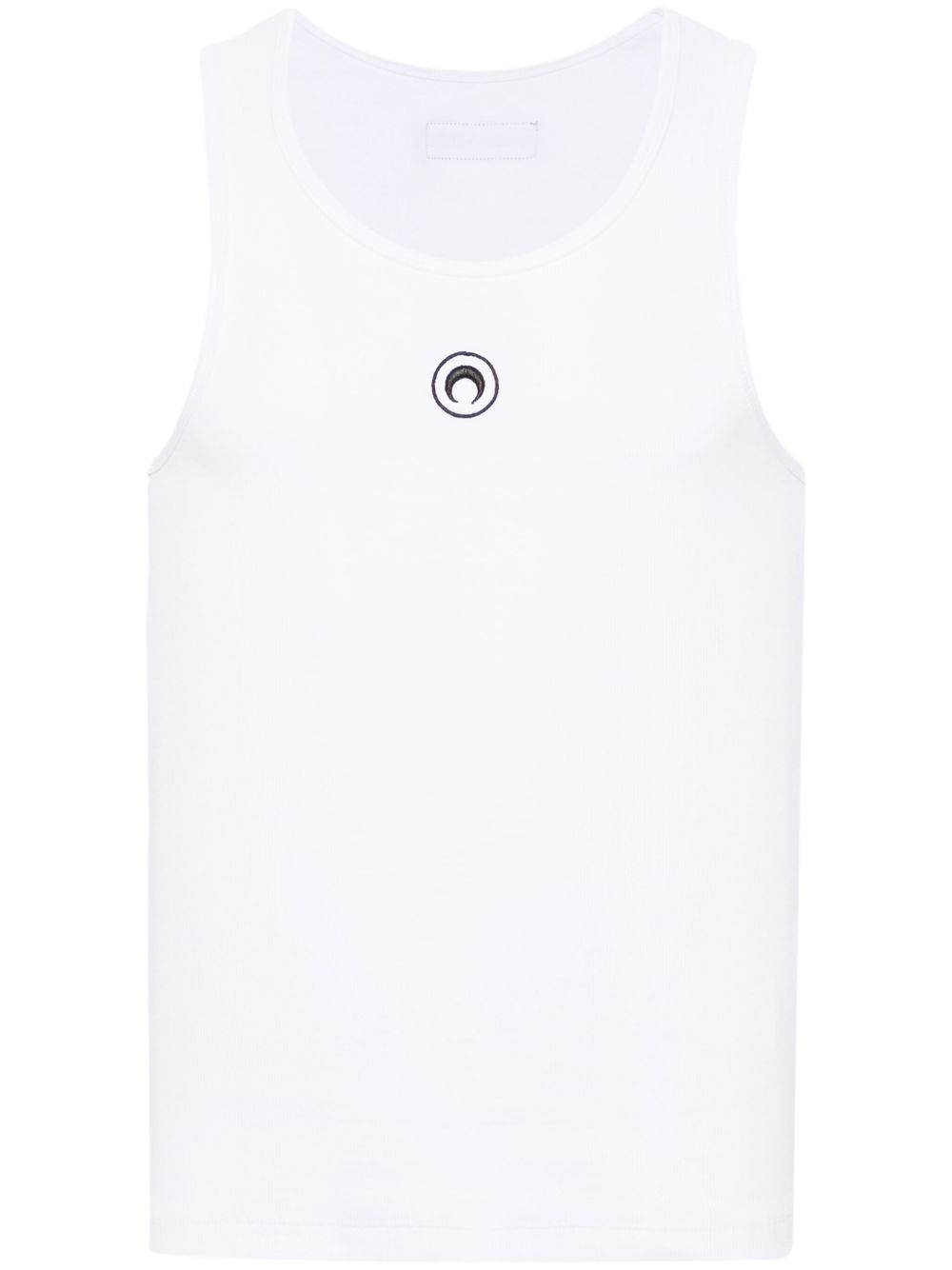 MARINE SERRE Moon Cotton Tank Top in White