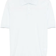 Brunello Cucinelli Cotton Knit Polo - Clear Blue