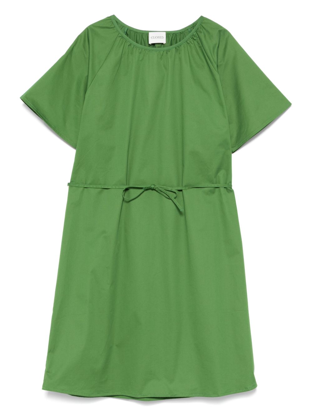 Closed Open Back Dress In Green