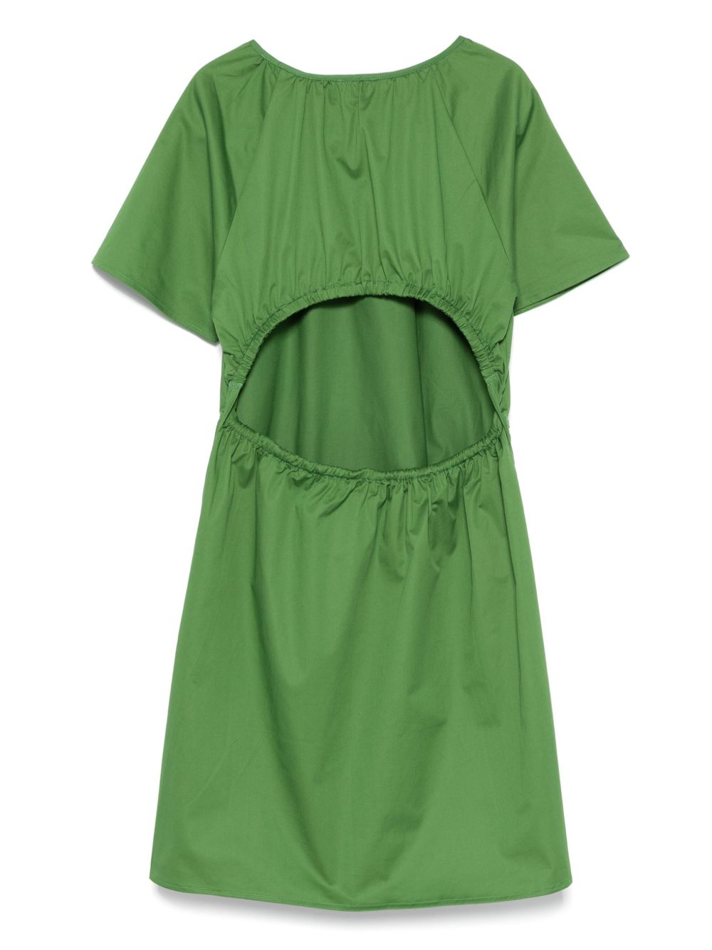Closed Open Back Dress In Green