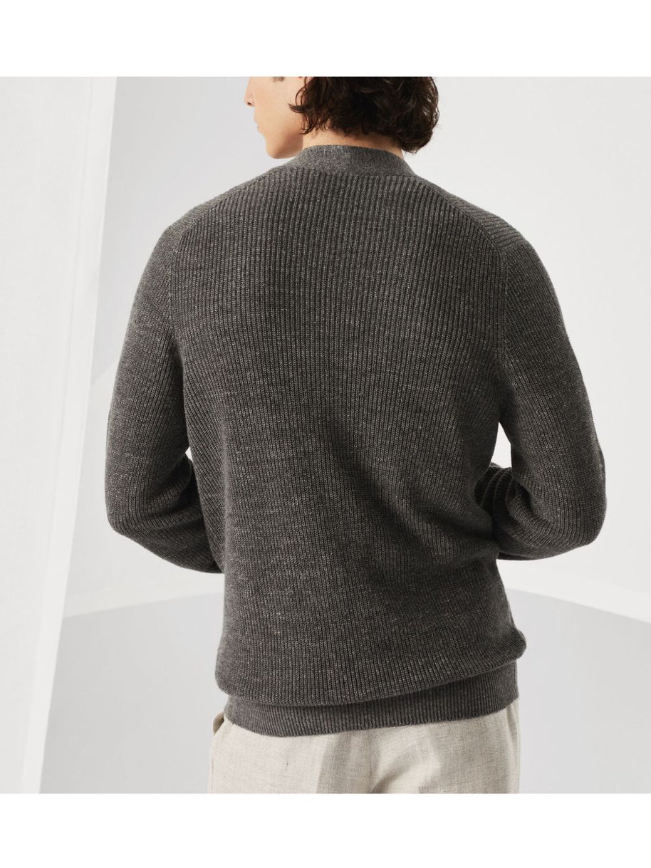 Brunello Cucinelli Cotton Knit Cardigan - Grey