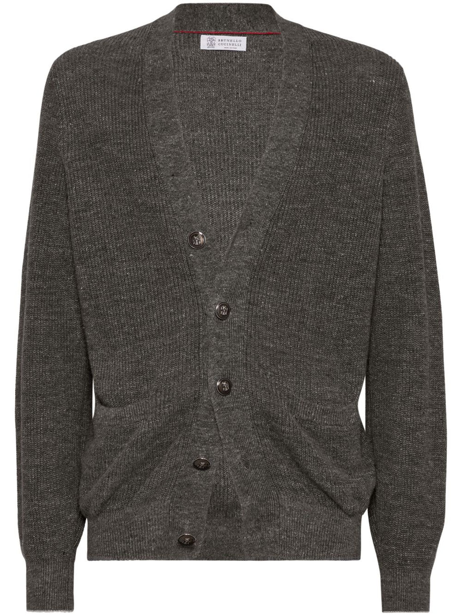 Brunello Cucinelli Cotton Knit Cardigan - Grey