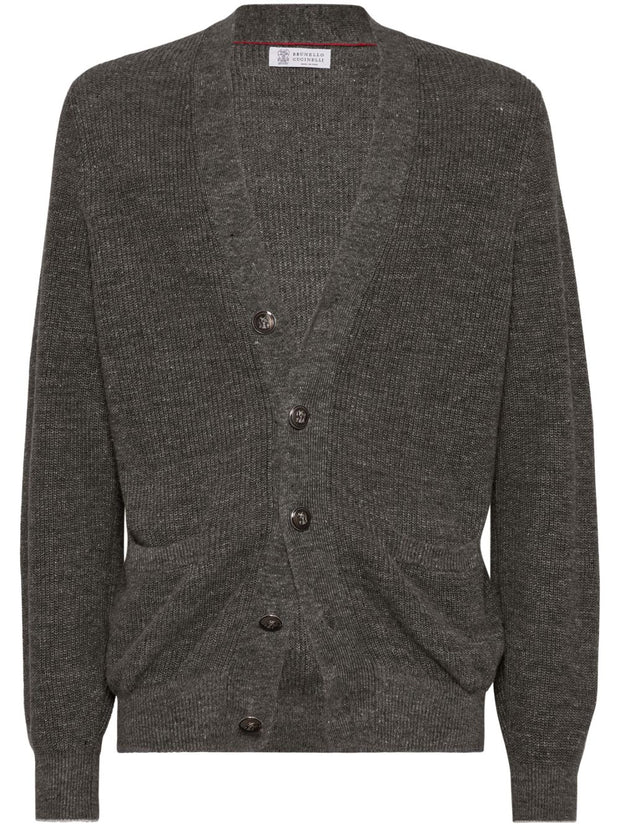 Brunello Cucinelli Cotton Knit Cardigan - Grey