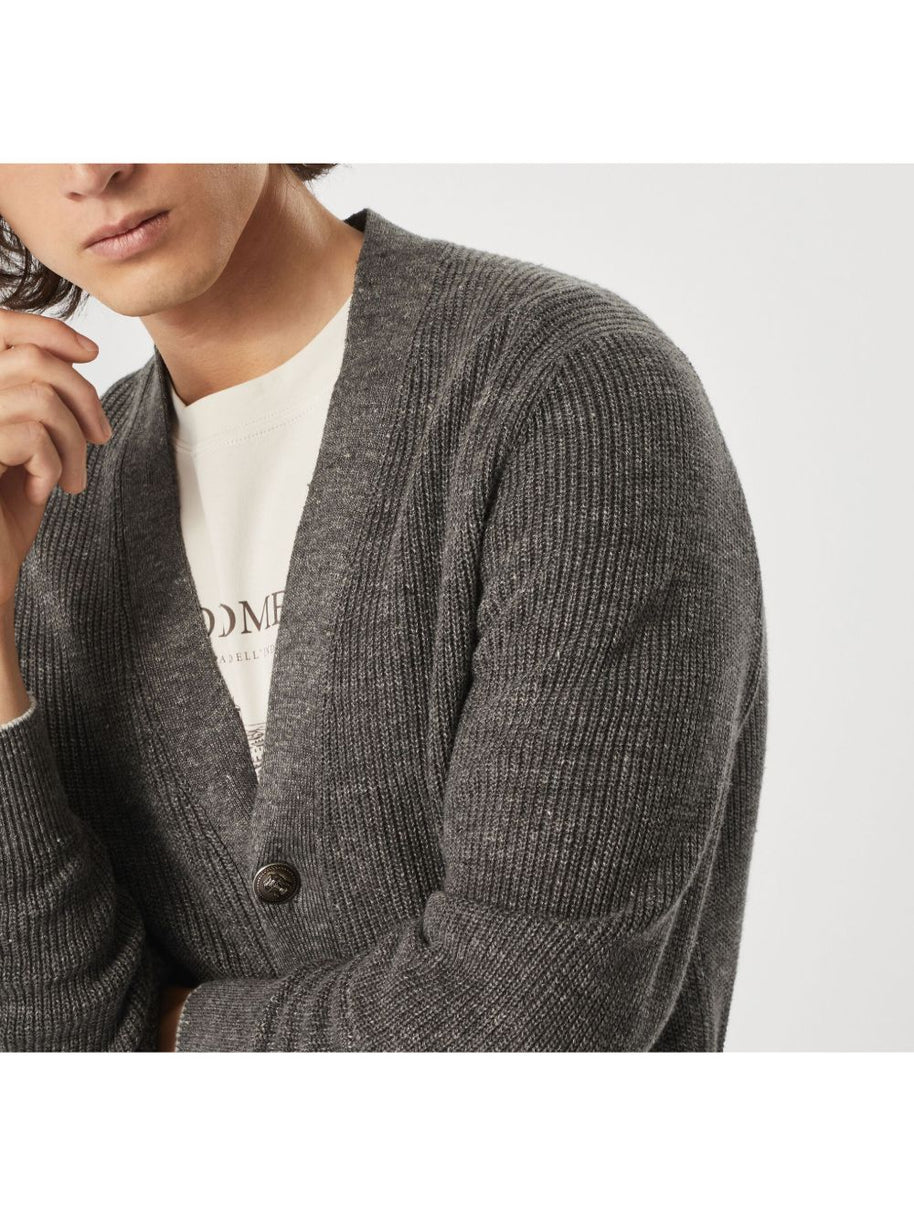 Brunello Cucinelli Cotton Knit Cardigan - Grey