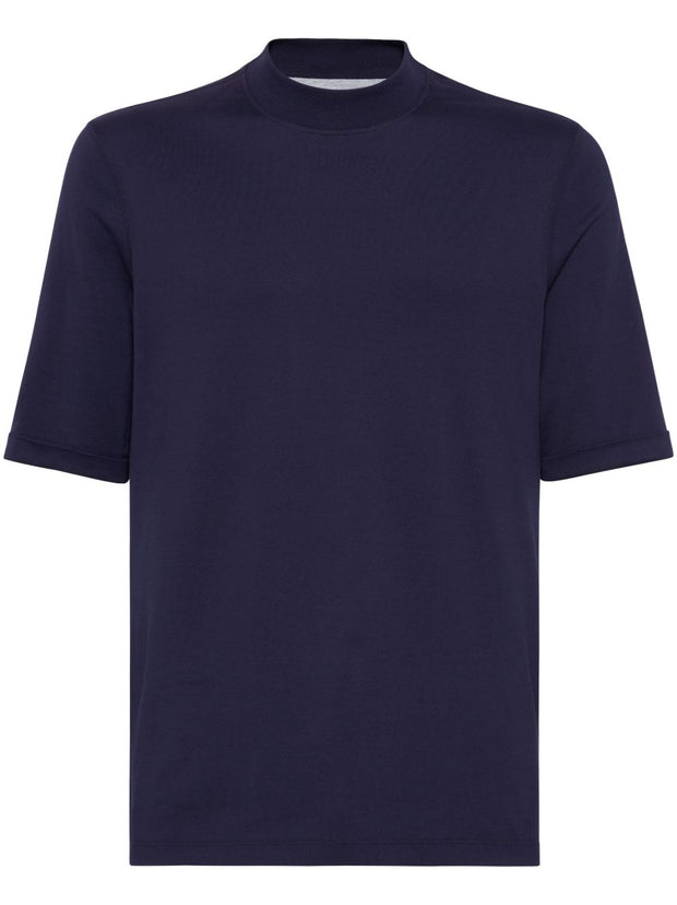 Brunello Cucinelli Cotton Jersey T-shirt - Blue