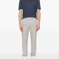 Brunello Cucinelli Linen Polo Top - Blue