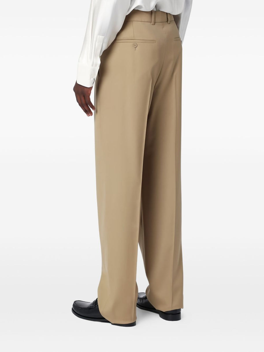 Saint Laurent Wool Trousers - Beige