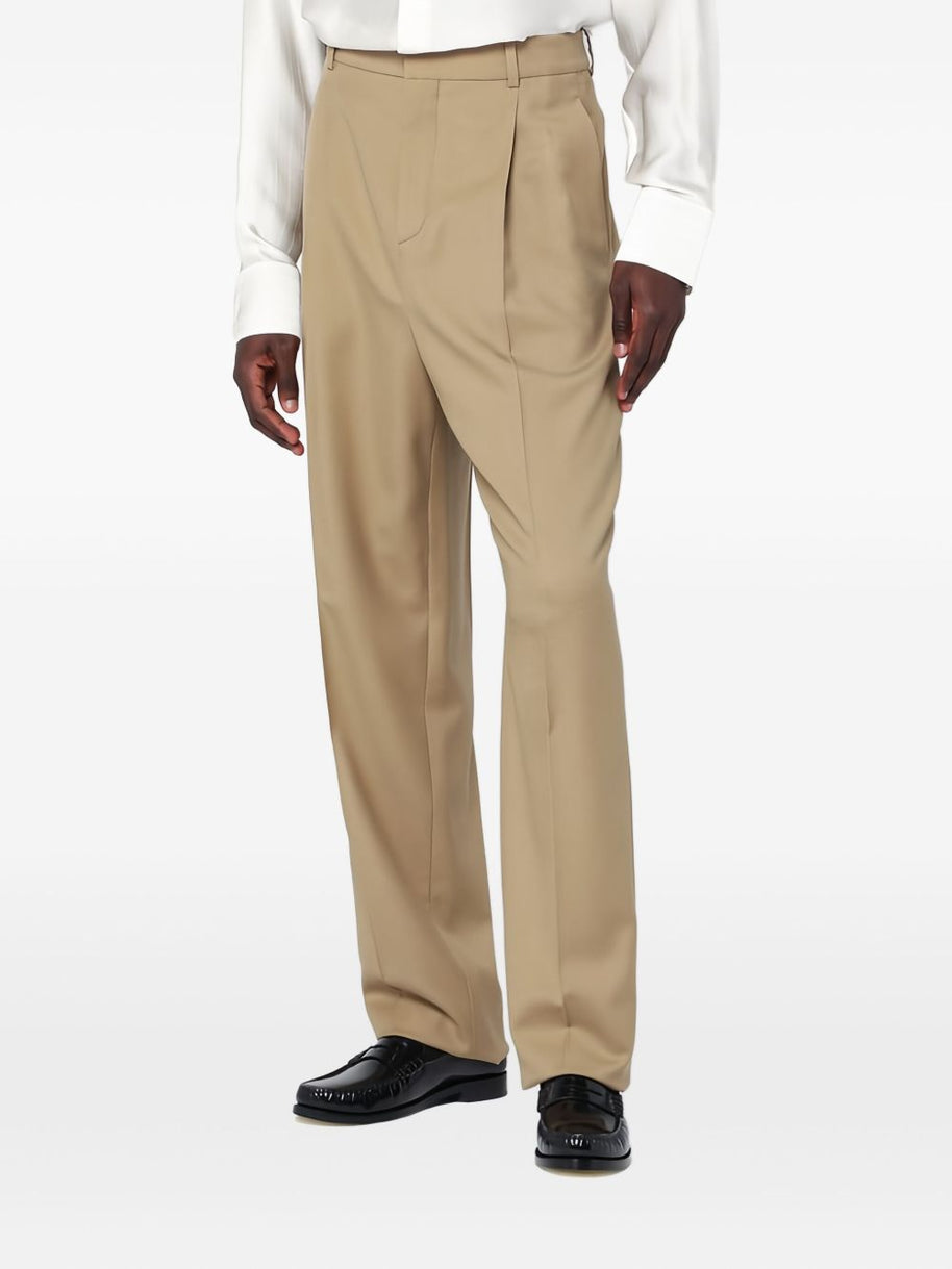 Saint Laurent Wool Trousers - Beige