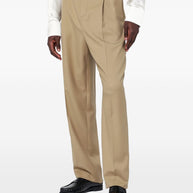 Saint Laurent Wool Trousers - Beige