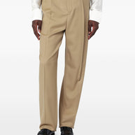 Saint Laurent Wool Trousers - Beige