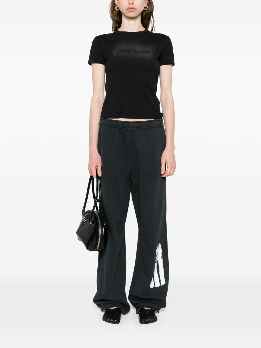 MM6 Maison Margiela  Logo Cotton Sweatpants - Black