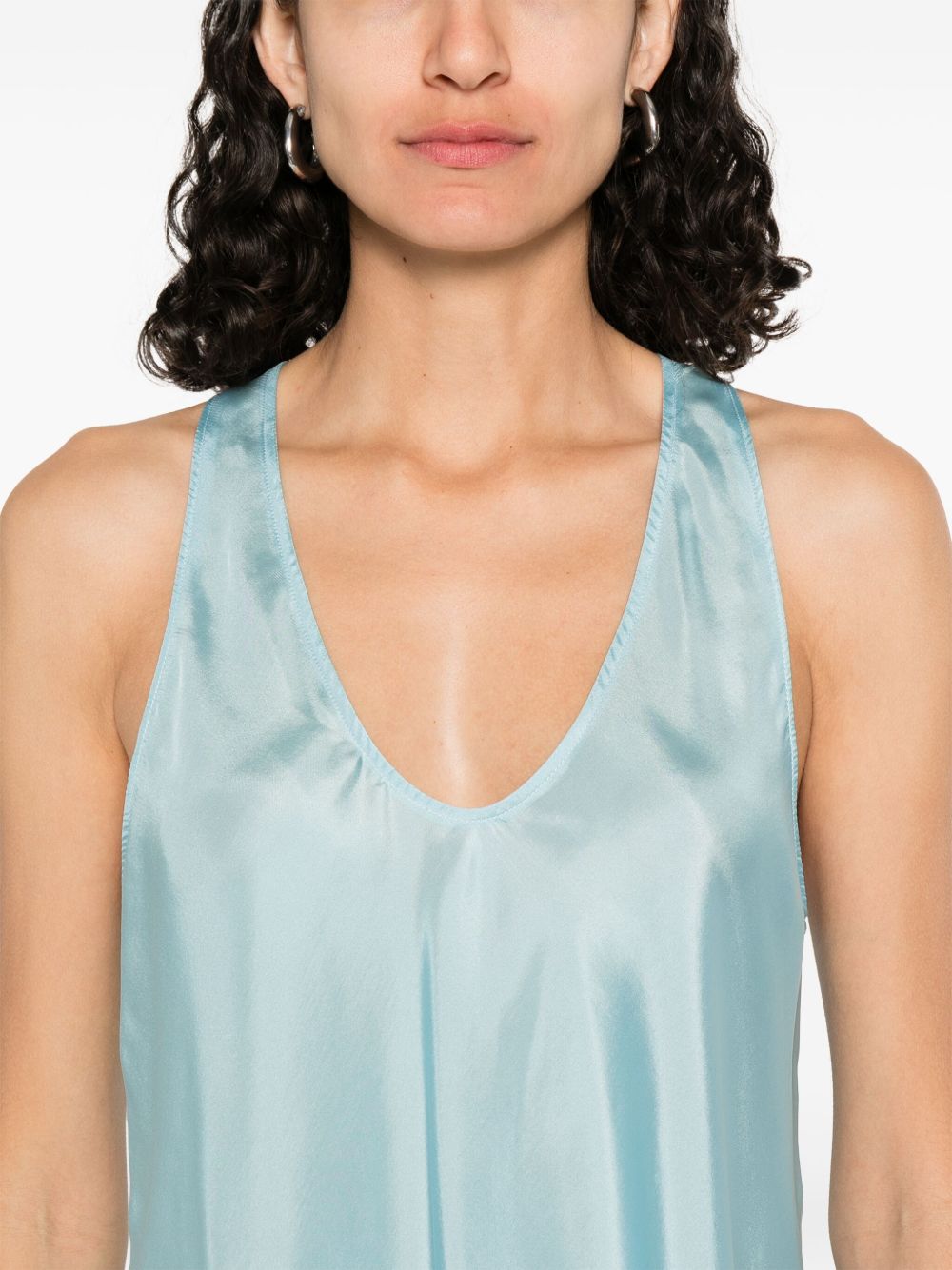 Forte Forte Silk Tank Top In Top Clear Blue