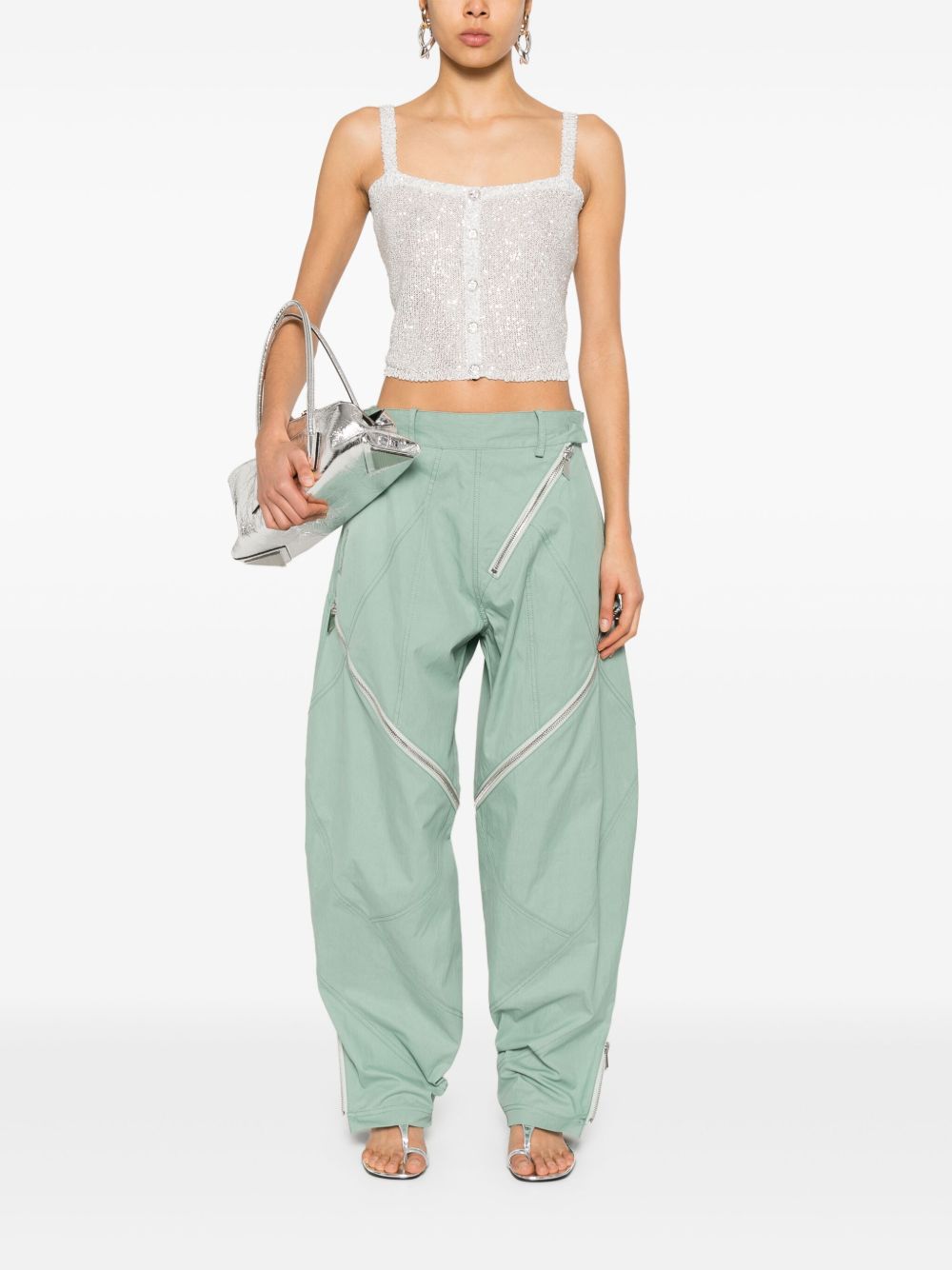 THE ATTICO FASHION Trousers In Green