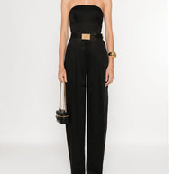 Elisabetta Franchi Long Jumpsuit - Black