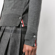 Thom Browne 4Bar Wool Cardigan - Grey