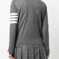 Thom Browne 4Bar Wool Cardigan - Grey