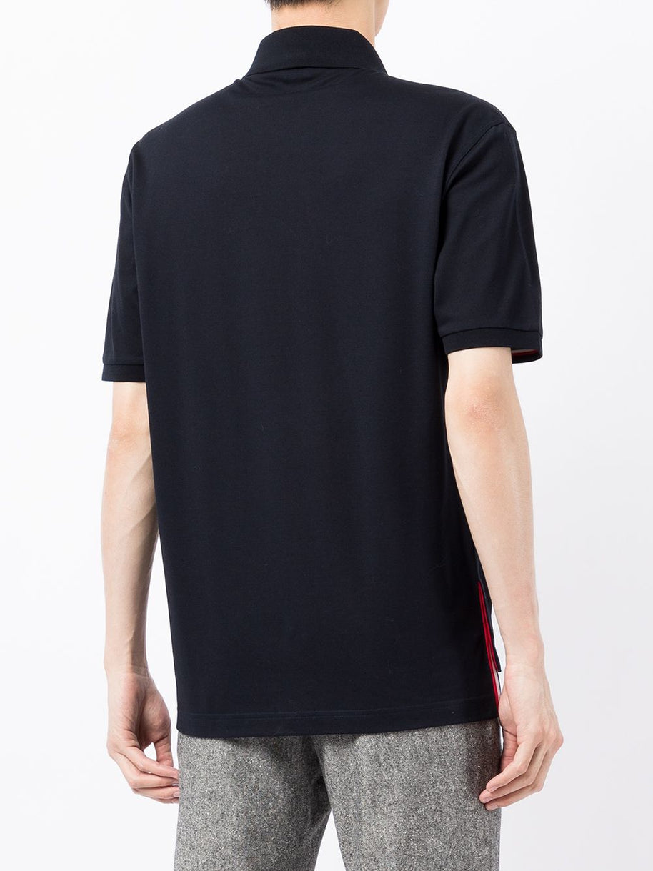 Thom Browne Rwb Cotton Polo Shirt - Blue
