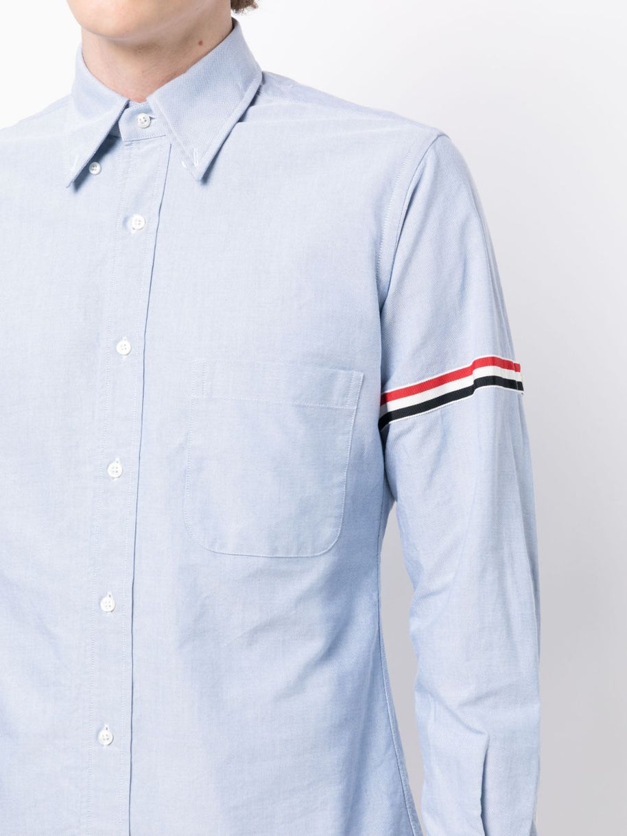 Thom Browne  Rwb Cotton Shirt - Clear Blue