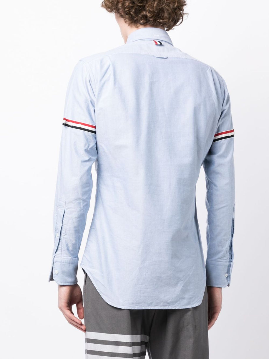 Thom Browne  Rwb Cotton Shirt - Clear Blue