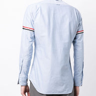 Thom Browne  Rwb Cotton Shirt - Clear Blue