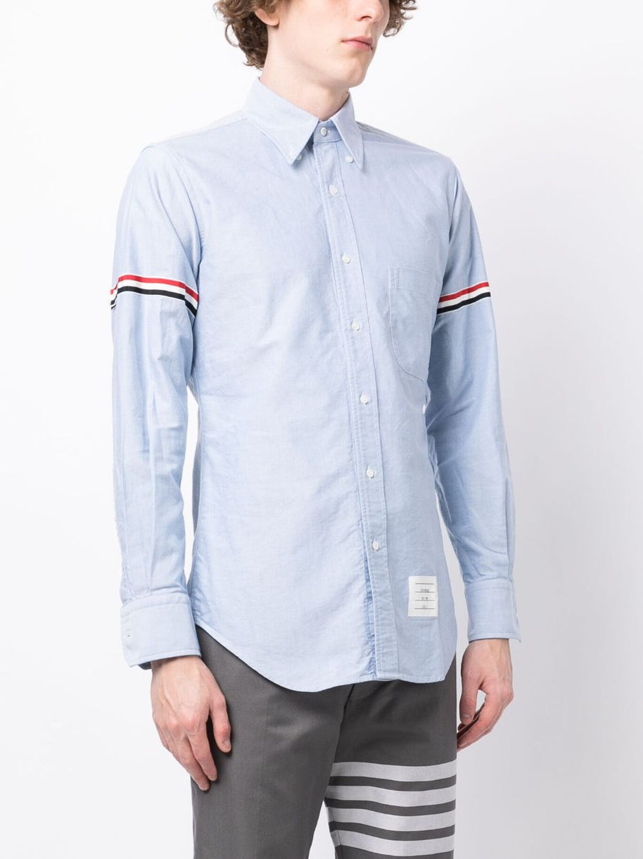 Thom Browne  Rwb Cotton Shirt - Clear Blue