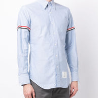 Thom Browne  Rwb Cotton Shirt - Clear Blue