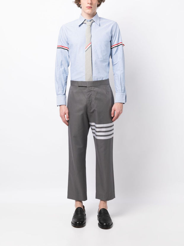 Thom Browne  Rwb Cotton Shirt - Clear Blue