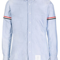 Thom Browne  Rwb Cotton Shirt - Clear Blue